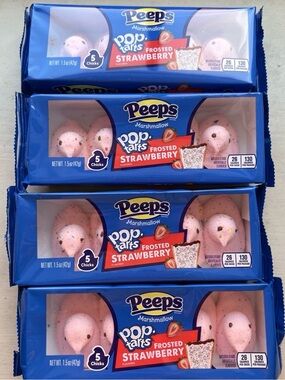 Peeps Pop-Tarts Frosted Strawberry Marshmallow Chicks (Pink)